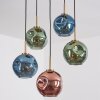 Ripoll Hanglamp, Kogellampje, Hanglamp Goud, Zwart, 5-lichts