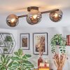 Chehalis Plafondlamp, Kogellampje Chroom, Rookkleurig, 4-lichts