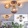Chehalis Plafondlamp, Kogellampje Goud, Zwart, 3-lichts