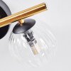 Chehalis Plafondlamp, Kogellampje Goud, Zwart, 3-lichts