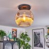 Ripoll Plafondlamp, Kogellampje Chroom, Duidelijk, Rookkleurig, 1-licht