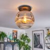 Ripoll Plafondlamp, Kogellampje Duidelijk, Rookkleurig, 1-licht