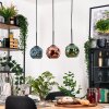 Ripoll Hanglamp, Kogellampje, Hanglamp Natuurlijke kleuren, Zwart, 3-lichts