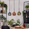 Ripoll Hanglamp, Kogellampje, Hanglamp Natuurlijke kleuren, Zwart, 3-lichts
