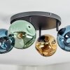 Ripoll Plafondlamp, Kogellampje Blauw, Goud, Groen, 4-lichts