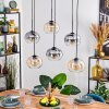 Apedo Hanglamp, Hanglamp Amber, Duidelijk, Rookkleurig, 6-lichts