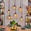 Apedo Hanglamp, Hanglamp Amber, Duidelijk, 6-lichts