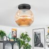 Ripoll Plafondlamp, Kogellampje Amber, 1-licht