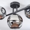 Ripoll Plafondlamp, Kogellampje Chroom, Rookkleurig, 3-lichts