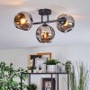 Ripoll Plafondlamp, Kogellampje Chroom, Rookkleurig, 3-lichts