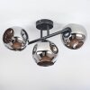 Ripoll Plafondlamp, Kogellampje Chroom, Rookkleurig, 3-lichts