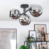 Ripoll Plafondlamp, Kogellampje Chroom, Rookkleurig, 3-lichts