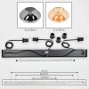 Mertola Hanglamp, Hanglamp Zwart, 3-lichts