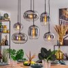 Apedo Hanglamp, Hanglamp Duidelijk, Rookkleurig, 6-lichts