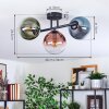 Gastor Plafondlamp, Kogellampje Blauw, Groen, Duidelijk, Koperkleurig, 3-lichts