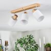 Fallhagen Plafondlamp, Plafondspot Chroom, Hout licht, 3-lichts