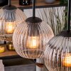 Koyoto Hanglamp, Kogellampje, Hanglamp Natuurlijke kleuren, Zwart, 3-lichts