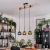 Koyoto Hanglamp, Kogellampje, Hanglamp Natuurlijke kleuren, Zwart, 3-lichts