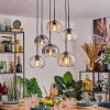 Apedo Hanglamp, Kogellampje, Hanglamp Amber, Duidelijk, Rookkleurig, 6-lichts