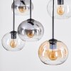 Apedo Hanglamp, Kogellampje, Hanglamp Amber, Duidelijk, Rookkleurig, 6-lichts
