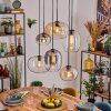 Apedo Hanglamp, Kogellampje, Hanglamp Amber, Duidelijk, Rookkleurig, 6-lichts