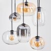 Apedo Hanglamp, Kogellampje, Hanglamp Amber, Duidelijk, Rookkleurig, 6-lichts