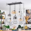Apedo Hanglamp, Kogellampje, Hanglamp Amber, Duidelijk, Rookkleurig, 6-lichts