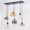 Apedo Hanglamp, Kogellampje, Hanglamp Amber, Duidelijk, Rookkleurig, 6-lichts