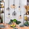 Apedo Hanglamp, Kogellampje, Hanglamp Amber, Duidelijk, Rookkleurig, 6-lichts