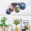 Chehalis Plafondlamp, Kogellampje Blauw, Groen, Koperkleurig, 4-lichts