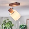 Fallhagen Plafondlamp, Plafondspot Chroom, Hout donker, 1-licht