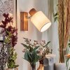 Fallhagen Wandlamp, Muurspot Chroom, Hout donker, 1-licht