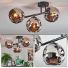 Ripoll Plafondlamp, Kogellampje Chroom, Rookkleurig, 3-lichts