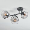 Ripoll Plafondlamp, Kogellampje Duidelijk, Rookkleurig, 3-lichts