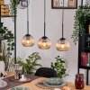 Koyoto Hanglamp, Kogellampje, Hanglamp Natuurlijke kleuren, Zwart, 3-lichts
