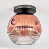 Ripoll Plafondlamp, Kogellampje Duidelijk, Koperkleurig, 1-licht