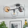 Ripoll Plafondlamp, Kogellampje Amber, Duidelijk, Rookkleurig, 3-lichts
