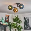 Ripoll Plafondlamp, Kogellampje Blauw, Goud, Groen, 3-lichts