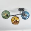 Ripoll Plafondlamp, Kogellampje Blauw, Goud, Groen, 3-lichts