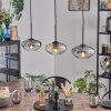 Mertola Hanglamp, Hanglamp Amber, Duidelijk, Rookkleurig, 3-lichts