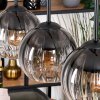 Koyoto Hanglamp, Kogellampje, Hanglamp Natuurlijke kleuren, Zwart, 3-lichts