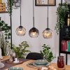 Koyoto Hanglamp, Kogellampje, Hanglamp Natuurlijke kleuren, Zwart, 3-lichts