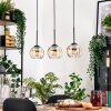 Koyoto Hanglamp, Kogellampje, Hanglamp Natuurlijke kleuren, Zwart, 3-lichts