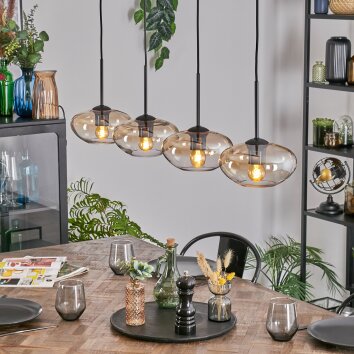 Mertola Hanglamp, Hanglamp Amber, Duidelijk, 4-lichts