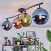Gastor Plafondlamp, Kogellampje Blauw, Groen, Koperkleurig, 4-lichts