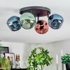 Ripoll Plafondlamp, Kogellampje Blauw, Groen, Koperkleurig, 4-lichts