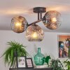 Ripoll Plafondlamp, Kogellampje Duidelijk, Rookkleurig, 3-lichts