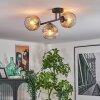 Ripoll Plafondlamp, Kogellampje Amber, Duidelijk, Rookkleurig, 3-lichts