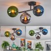 Gastor Plafondlamp, Kogellampje Blauw, Chroom, Groen, Rookkleurig, 3-lichts