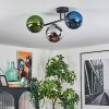 Gastor Plafondlamp, Kogellampje Blauw, Chroom, Groen, Rookkleurig, 3-lichts